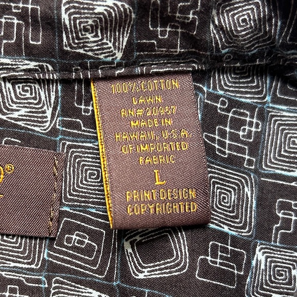 Mens TORI RICHARD Aloha Brown Geo. Hawaii Button-Up Shirt Cotton
Lawn Sz L - Picture 8 of 8